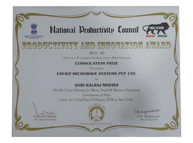 Productivity & Innovation Award 